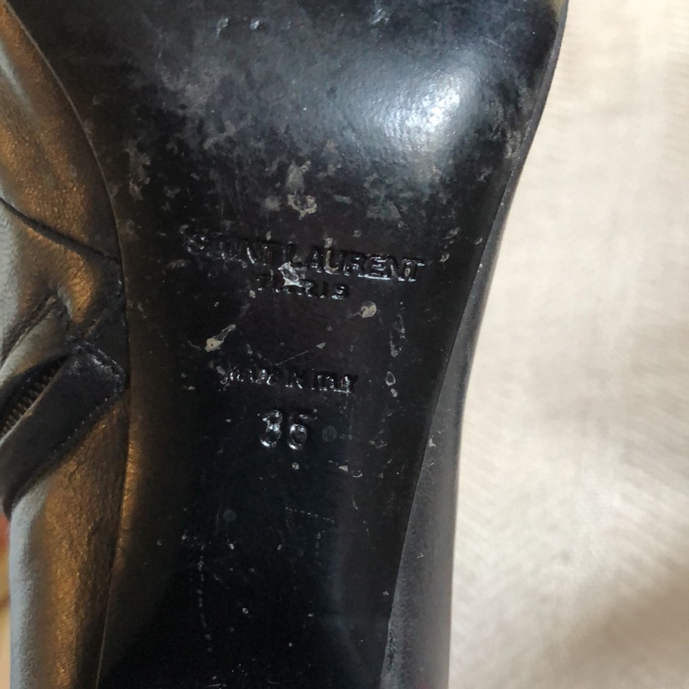 RARE* VINTAGE ST. LAURENT Lace Up Riding Boots - Picture 4 of 6